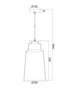 Κρεμαστό Φωτιστικό 1ΧΕ27 Μεταλλικό Μαύρο+Ξύλο Φ200 ACA DECOR – KS1987PBW