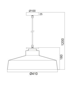Κρεμαστό Φωτιστικό 1ΧΕ27 Μεταλλικό Μαύρο+Ξύλο Φ410 ACA DECOR – KS198940PBW