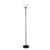 Φωτιστικό Δαπέδου Μαύρο & Λευκό Καπέλο 1xE27 ACA DECOR – KS2026F1BK