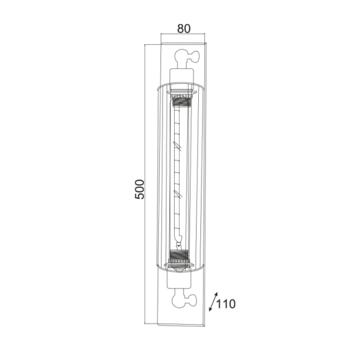 Απλίκα Τοίχου 1ΧΕ27 Μεταλλική Μαύρη ACA DECOR  – KS2049W1BK