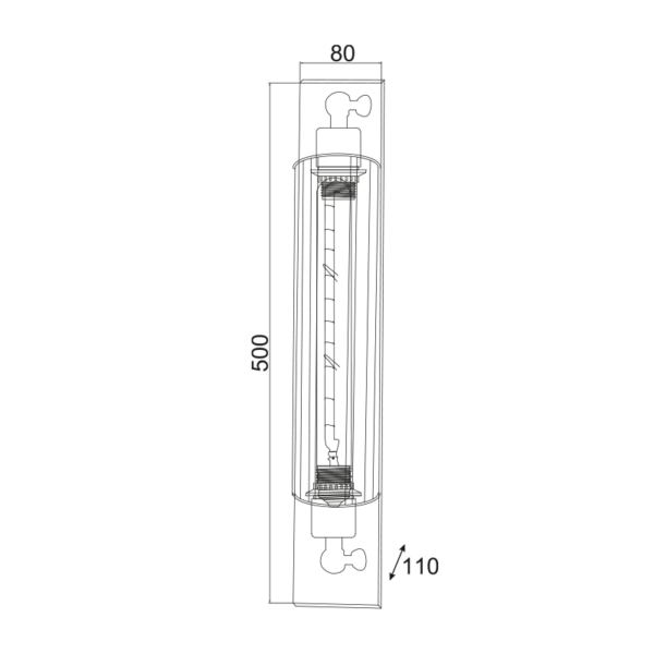 Απλίκα Τοίχου 1ΧΕ27 Μεταλλική Μαύρη ACA DECOR  – KS2049W1BK