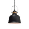 Κρεμαστό Φωτιστικό 1XE27 Μεταλλικό Μαύρο Φ225 ACA DECOR   – KS212622P
