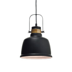 Κρεμαστό Φωτιστικό 1XE27 Μεταλλικό Μαύρο Φ225 ACA DECOR – KS212622P