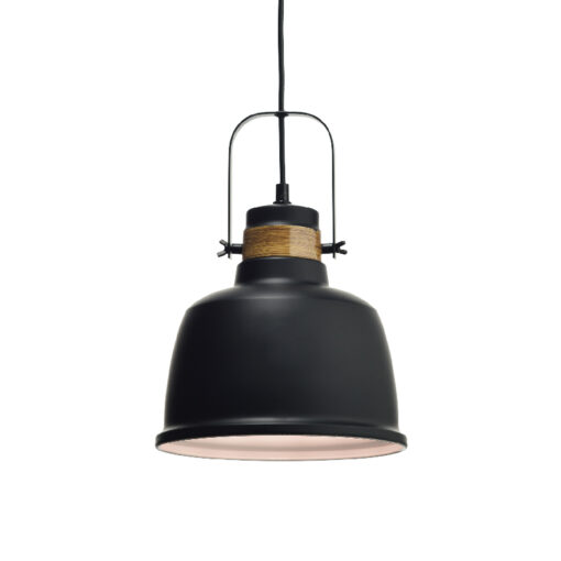 Κρεμαστό Φωτιστικό 1XE27 Μεταλλικό Μαύρο Φ225 ACA DECOR – KS212622P