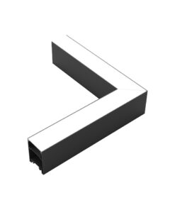 InLight Γωνιακός σύνδεσμος LED 8W 3000K σε μαύρη απόχρωση D:17,6cmX17,6cm (L004-BL)