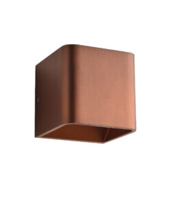 Επιτοίχιο Φωτιστικό LED Απόχρωση Ξύλου Τετράγωνο 3W Up-Down Θερμό Λευκό 3000K ACA DECOR – L35037WD