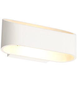 Επιτοίχιο Φωτιστικό LED Λευκό Ματ Οβάλ 3W Up-Down Θερμό Λευκό 3000K ACA DECOR – L35039