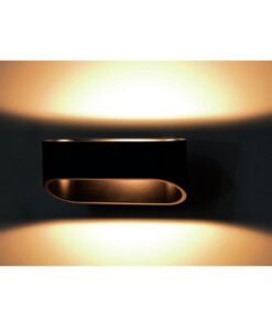 Επιτοίχιο Φωτιστικό LED Μαύρο Οβάλ 3W Up-Down Θερμό Λευκό 3000K ACA DECOR – L35039BK