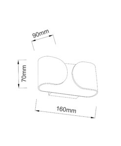 Απλίκα Τοίχου LED Λευκό Ματ Οβάλ 6W Up-Down Θερμό Λευκό 3000K ACA DECOR – L35049