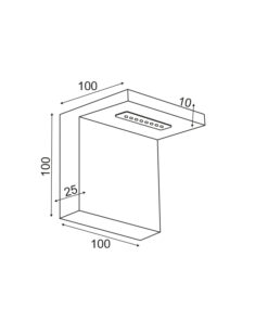 Επιτοίχιο Φωτιστικό LED Tetris Μαύρο 4W Upside Θερμό Λευκό 3000K ACA DECOR – L36291BK