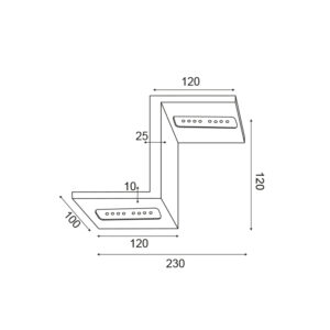 Επιτοίχιο Φωτιστικό LED Tetris Μαύρο 8W Upside Θερμό Λευκό 3000K ACA DECOR   – L36294BK