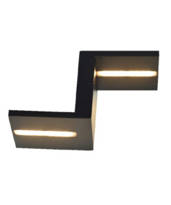 Επιτοίχιο Φωτιστικό LED Tetris Μαύρο 8W Upside Θερμό Λευκό 3000K ACA DECOR – L36294BK