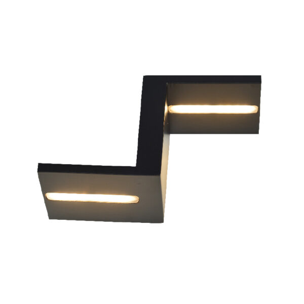 Επιτοίχιο Φωτιστικό LED Tetris Μαύρο 8W Upside Θερμό Λευκό 3000K ACA DECOR   – L36294BK
