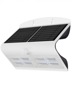 LED Ηλιακό Φωτιστικό 6.8W V-TAC με Αισθητήρα Αδιάβροχο IP65 Λευκό Πλαστικό Φυσικό Λευκό 4000K – 8278