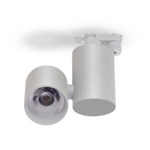 LED Μονοφασικό Φωτιστικό Ράγας 15W V-TAC Άσπρο Περιστρεφόμενο Ψυχρό Λευκό 6400K – 1300