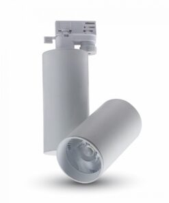 LED Μονοφασικό Φωτιστικό Ράγας 30W V-TAC Άσπρο Περιστρεφόμενο Ψυχρό Λευκό 6400K – 1294