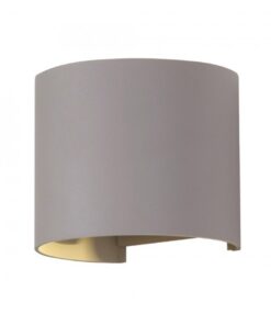 Γκρι πλαφονιέρα τοίχου με μοντέρνο σχεδιασμό για κομψό φωτισμό εσωτερικού χώρου.