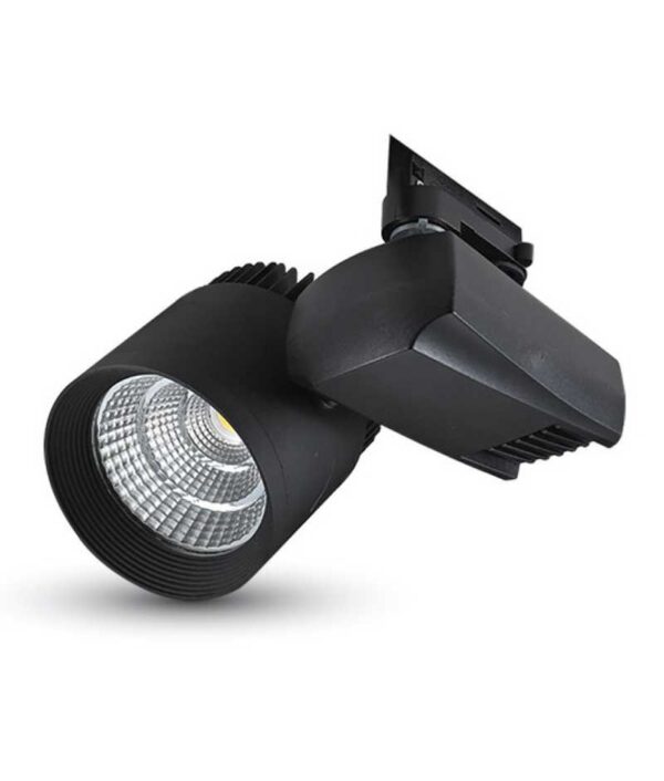 LED Φωτιστικό Ράγας 40W V-TAC Μαύρο Περιστρεφόμενο Φυσικό Λευκό 4000K - 1192