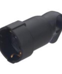 Legrand Φις Σούκο Θηλυκό 16Α με Δακτύλιο Γωνιακό Μαύρο – 050195