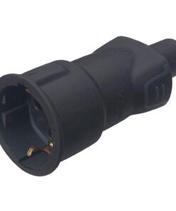 Legrand Φις Σούκο Θηλυκό 16Α με Δακτύλιο Μαύρο IP44 IK08 – 050197