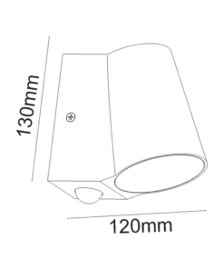 ΑΠΛΙΚΑ ΕΞΩΤΕΡΙΚΟΥ ΧΩΡΟΥ ΜΕ ΑΙΣΘΗΤΗΡΑ ΚΙΝΗΣΗΣ ΣΕ ΣΚΟΥΡΟ ΓΚΡΙ 6W IP54 ACA – LG0509GPIR