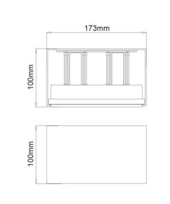 Απλίκα LED Up-Down ορθογώνια εξωτερικού χώρου 12W θερμό λευκό φως 3000K – LG0690G