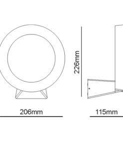 Aca Στεγανή Επιτοίχια Απλίκα Εξωτερικού Χώρου με Ενσωματωμένο LED σε Σκούρο Γκρι Χρώμα- LG0901G