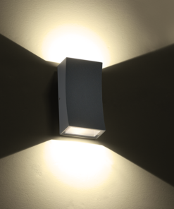 Aca Στεγανή Επιτοίχια Απλίκα Εξωτερικού Χώρου με Ενσωματωμένο LED σε Σκούρο Γκρι Χρώμα IP65- LG1042G