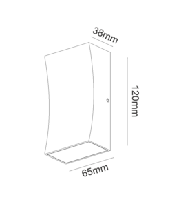 Aca Στεγανή Επιτοίχια Απλίκα Εξωτερικού Χώρου με Ενσωματωμένο LED σε Σκούρο Γκρι Χρώμα IP65- LG1042G