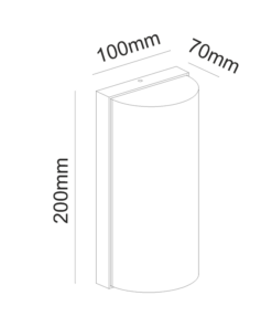 Στεγανή Επιτοίχια Πλαφονιέρα Εξωτερικού Χώρου με Ενσωματωμένο LED σε Σκούρο Γκρι Χρώμα ACA – LG1322G