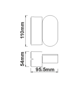 ΕΠΙΤΟΙΧΟ ΦΩΤΙΣΤΙΚΟ ΕΞΩΤΕΡΙΚΟΥ ΧΩΡΟΥ ΣΚΟΥΡΟ ΓΚΡΙ 7W 320LM 100° 230V 3.000K IP54 ACA – LG1681G