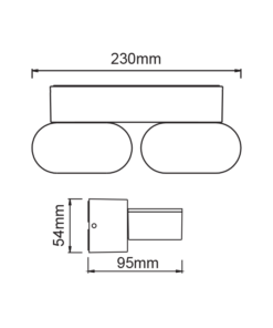 LED ΑΠΛΙΚΑ ΕΞΩΤΕΡΙΚΟΥ ΧΩΡΟΥ ΔΙΦΩΤΗ ΣΕ ΣΚΟΥΡΟ ΓΚΡΙ ΠΕΡΙΣΤΡΕΦΟΜΕΝΗ 13W IP54 ACA – LG1682G