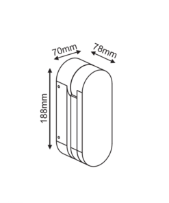 Στεγανή Επιτοίχια Πλαφονιέρα Εξωτερικού Χώρου με Ενσωματωμένο LED σε Σκούρο Γκρι Χρώμα ACA – LG1874G