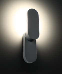 Στεγανή Επιτοίχια Πλαφονιέρα Εξωτερικού Χώρου με Ενσωματωμένο LED σε Σκούρο Γκρι Χρώμα ACA – LG1874G