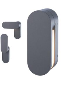 Στεγανή Επιτοίχια Πλαφονιέρα Εξωτερικού Χώρου με Ενσωματωμένο LED σε Σκούρο Γκρι Χρώμα ACA – LG1874G