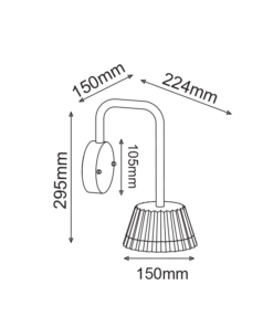 ^LED SMD WALL LUMINAIRE 10W 400LM 85° 230V AC 3.000K DARK GREY CRI80 IP54 30.000HRS ACA – LG2122G