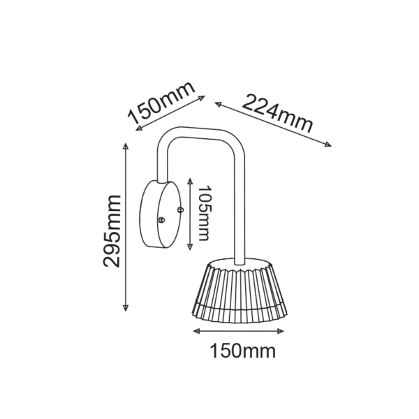 ^LED SMD WALL LUMINAIRE 10W 400LM 85° 230V AC 3.000K DARK GREY CRI80 IP54 30.000HRS ACA – LG2122G