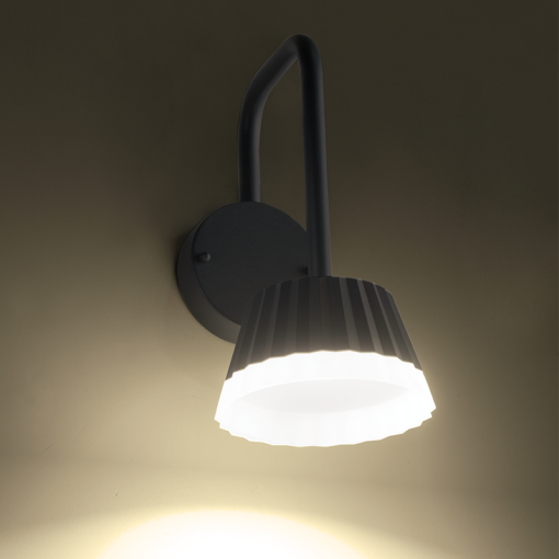 ^LED SMD WALL LUMINAIRE 10W 400LM 85° 230V AC 3.000K DARK GREY CRI80 IP54 30.000HRS ACA – LG2122G