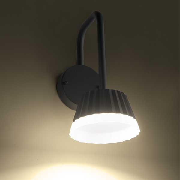 ^LED SMD WALL LUMINAIRE 10W 400LM 85° 230V AC 3.000K DARK GREY CRI80 IP54 30.000HRS ACA – LG2122G