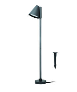 Φωτιστικό Δαπέδου 1xgu10 Αλουμινίου 230V Σκούρο Γκρι IP65 Με Βάση Και Καρφί-LG2134G-600