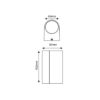 Απλίκα Σποτ Up-Down 2xGU10 Σκούρο Γκρι Αλουμίνιο IP54 ACA – LG2202GU10G