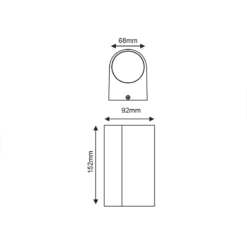 Απλίκα Σποτ Up-Down 2xGU10 Σκούρο Γκρι Αλουμίνιο IP54 ACA – LG2202GU10G