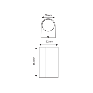 Απλίκα Σποτ Up-Down 2xGU10 Σκούρο Γκρι Αλουμίνιο IP54 ACA – LG2202GU10G