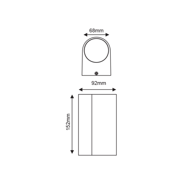 Απλίκα Σποτ Up-Down 2xGU10 Σκούρο Γκρι Αλουμίνιο IP54 ACA – LG2202GU10G