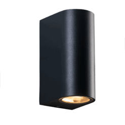 Απλίκα Σποτ Up-Down 2xGU10 Μαύρο Αλουμίνιο IP54 ACA – LG2202GU10B