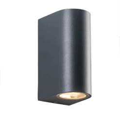 Απλίκα Σποτ Up-Down 2xGU10 Σκούρο Γκρι Αλουμίνιο IP54 ACA – LG2202GU10G