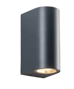 Απλίκα Σποτ Up-Down 2xGU10 Σκούρο Γκρι Αλουμίνιο IP54 ACA – LG2202GU10G