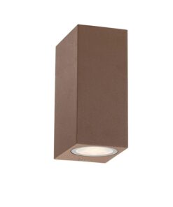 Απλίκα Up-Down 2xGU10 Εξωτερικού Χώρου Απόχρωση Σκουριάς Αλουμίνιο IP54 – LG2204GU10R
