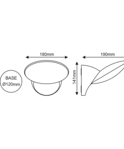 LED ΑΠΛΙΚΑ ΕΞΩΤΕΡΙΚΟΥ ΧΩΡΟΥ ΣΕ ΣΚΟΥΡΟ ΓΚΡΙ 14W IP54 ACA – LG2332G