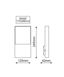 LED ΑΠΛΙΚΑ ΕΞΩΤΕΡΙΚΟΥ ΧΩΡΟΥ ΣΕ ΣΚΟΥΡΟ ΓΚΡΙ 4W IP54 ACA – LG2361G